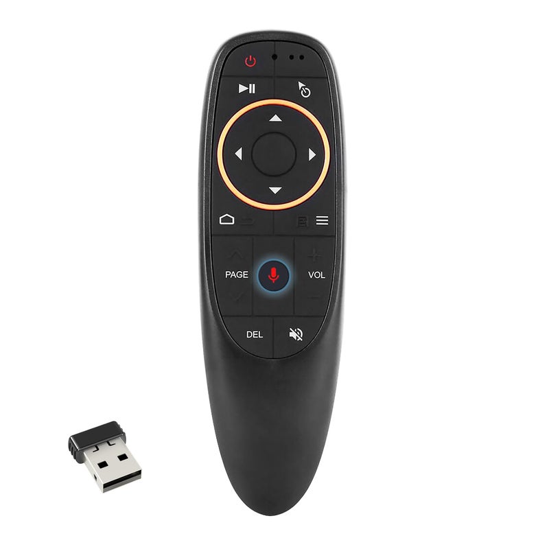 EASYTONE Air Mouse Remote Control, 2.4 GHz Wireless Voice Remote Control with IR Learning, Wireless Connection via USB Receiver Air Mouse for PC Android TV Box Laptop Projector Windows Android Mac OS - Image 1